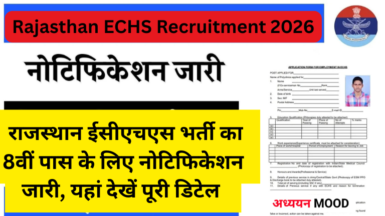 Rajasthan ECHS Recruitment 2026