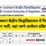 Rajasthan Kendriya University Bharti 2026
