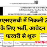 DSSSB Recruitment Advt 02/2026