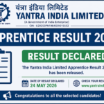 Yantra India Limited Apprentice Result 2026